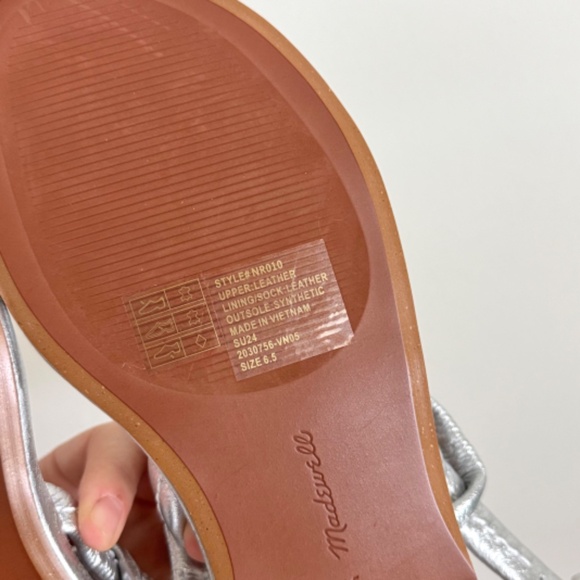 Madewell Silver Sandals - Picture 7 of 8
